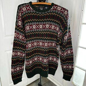 VTG Britches Great Outdoors Men's Fair Isle Cotton Geometric Sweater Size XL